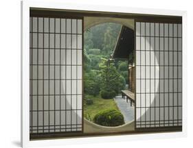 Tea House Window, Sesshuji Temple, Kyoto, Japan-Rob Tilley-Framed Photographic Print