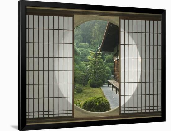 Tea House Window, Sesshuji Temple, Kyoto, Japan-Rob Tilley-Framed Photographic Print