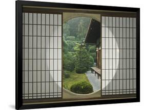 Tea House Window, Sesshuji Temple, Kyoto, Japan-Rob Tilley-Framed Photographic Print