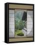 Tea House Window, Sesshuji Temple, Kyoto, Japan-Rob Tilley-Framed Stretched Canvas