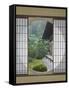 Tea House Window, Sesshuji Temple, Kyoto, Japan-Rob Tilley-Framed Stretched Canvas