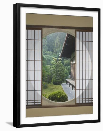 Tea House Window, Sesshuji Temple, Kyoto, Japan-Rob Tilley-Framed Premium Photographic Print