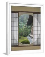 Tea House Window, Sesshuji Temple, Kyoto, Japan-Rob Tilley-Framed Premium Photographic Print