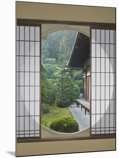 Tea House Window, Sesshuji Temple, Kyoto, Japan-Rob Tilley-Mounted Premium Photographic Print