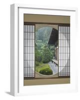 Tea House Window, Sesshuji Temple, Kyoto, Japan-Rob Tilley-Framed Photographic Print