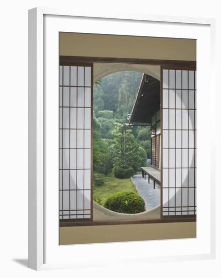 Tea House Window, Sesshuji Temple, Kyoto, Japan-Rob Tilley-Framed Photographic Print