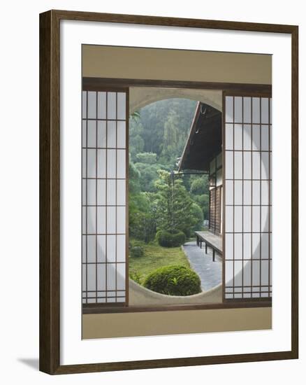 Tea House Window, Sesshuji Temple, Kyoto, Japan-Rob Tilley-Framed Photographic Print