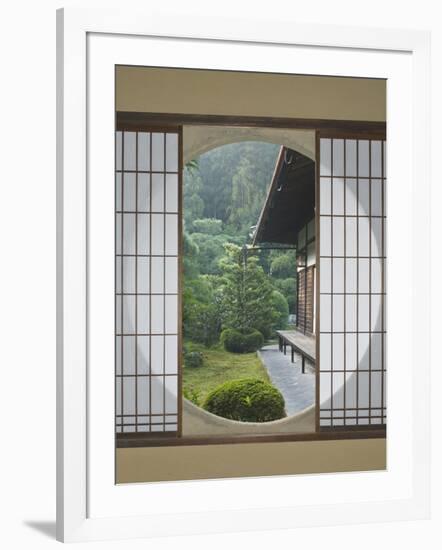 Tea House Window, Sesshuji Temple, Kyoto, Japan-Rob Tilley-Framed Photographic Print