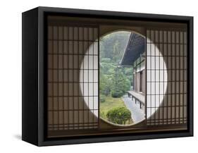 Tea House Window, Sesshuji Temple, Kyoto, Japan-Rob Tilley-Framed Stretched Canvas