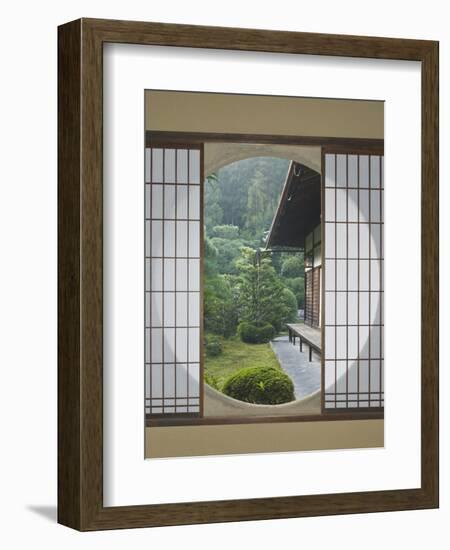 Tea House Window, Sesshuji Temple, Kyoto, Japan-Rob Tilley-Framed Photographic Print