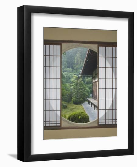 Tea House Window, Sesshuji Temple, Kyoto, Japan-Rob Tilley-Framed Photographic Print