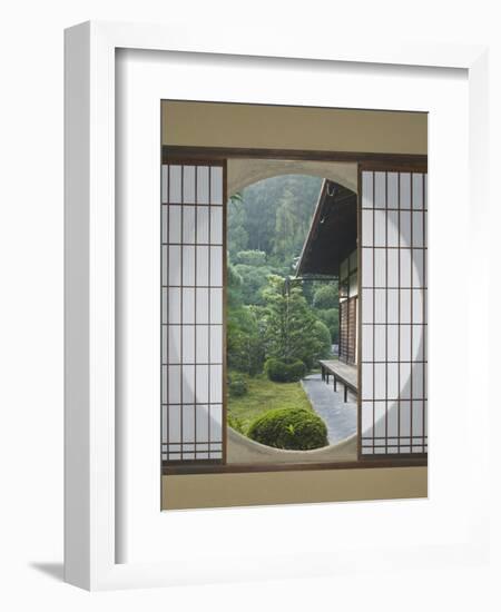 Tea House Window, Sesshuji Temple, Kyoto, Japan-Rob Tilley-Framed Photographic Print