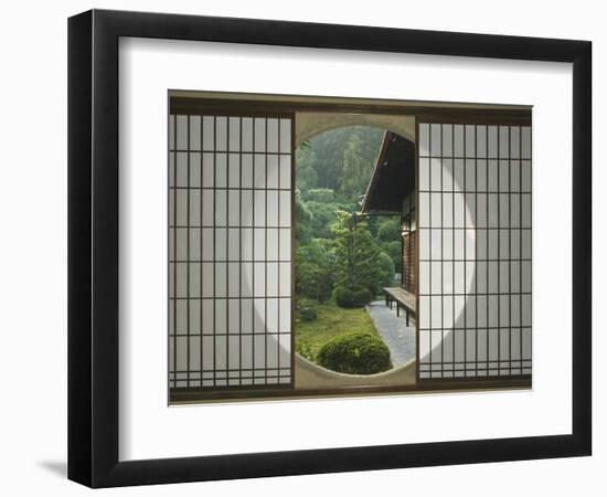 Tea House Window, Sesshuji Temple, Kyoto, Japan-Rob Tilley-Framed Photographic Print