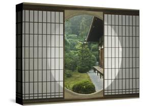 Tea House Window, Sesshuji Temple, Kyoto, Japan-Rob Tilley-Stretched Canvas