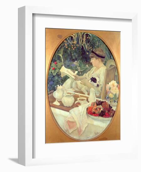 Tea in the Garden, 1910-Leon Georges Carre-Framed Giclee Print