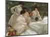 Tea in the Garden-Frederick Carl Frieseke-Mounted Giclee Print