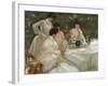 Tea in the Garden-Frederick Carl Frieseke-Framed Giclee Print
