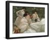 Tea in the Garden-Frederick Carl Frieseke-Framed Giclee Print