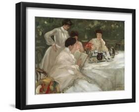 Tea in the Garden-Frederick Carl Frieseke-Framed Giclee Print