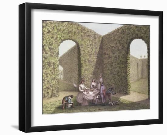 Tea in the Garden-Lequeu-Framed Giclee Print