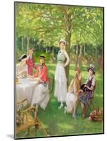 Tea in the Garden-Jules Cayron-Mounted Giclee Print