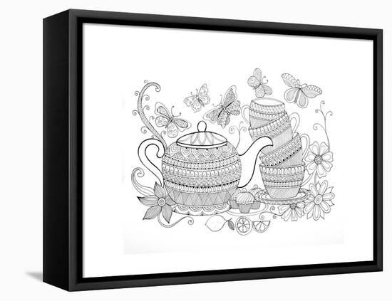 Tea Kettle5-Neeti Goswami-Framed Stretched Canvas