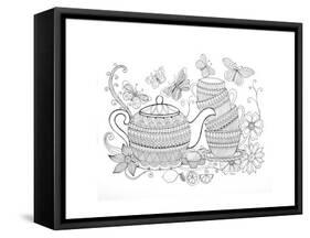 Tea Kettle5-Neeti Goswami-Framed Stretched Canvas