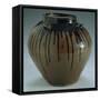 Tea Leaf Vase with Straight Neck-null-Framed Stretched Canvas