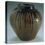 Tea Leaf Vase with Straight Neck-null-Stretched Canvas