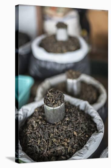 Tea Leaves in Hpa an Morning Market, Kayin State (Karen State), Myanmar (Burma), Asia-Matthew Williams-Ellis-Stretched Canvas