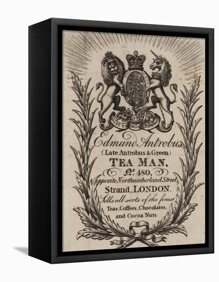 Tea Man, Edmund Antrobus, Trade Card-null-Framed Stretched Canvas