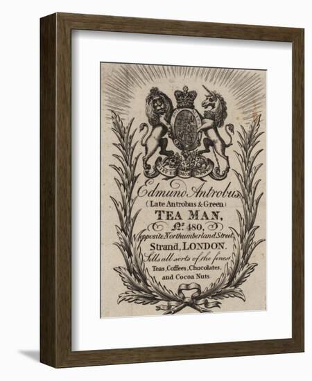 Tea Man, Edmund Antrobus, Trade Card-null-Framed Giclee Print