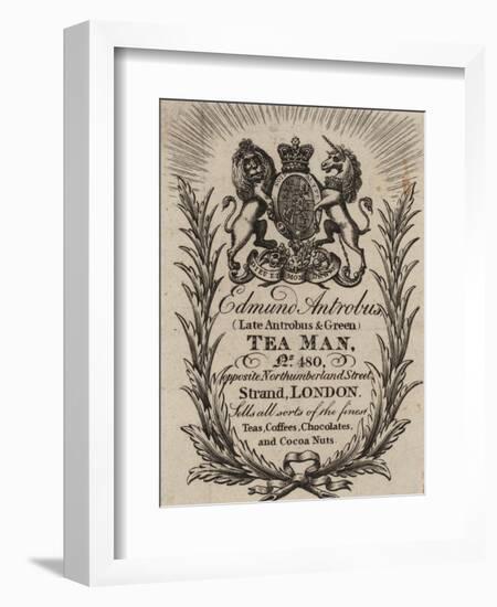 Tea Man, Edmund Antrobus, Trade Card-null-Framed Giclee Print