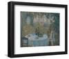 Tea on the Terrace-Henri Eugene Augustin Le Sidaner-Framed Art Print