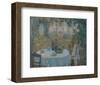 Tea on the Terrace-Henri Eugene Augustin Le Sidaner-Framed Art Print