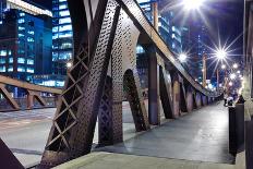 Brooklyn Bridge in New York at Night-TEA-Photographic Print