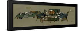 Tea Party at Tabitha's House-Cecil Aldin-Framed Art Print