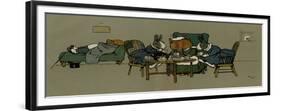 Tea Party at Tabitha's House-Cecil Aldin-Framed Premium Giclee Print