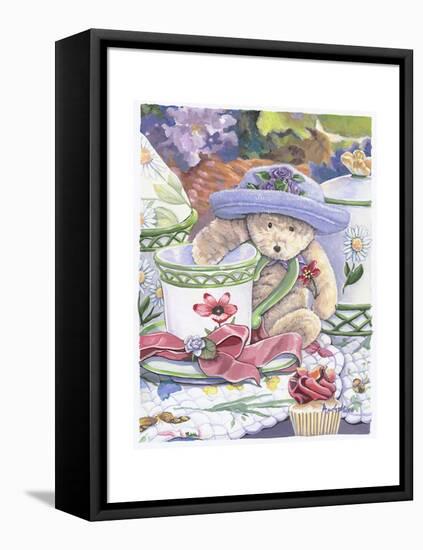 Tea Party Bear 3-Jenny Newland-Framed Stretched Canvas