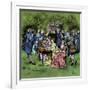 Tea party in colonial New England-Howard Pyle-Framed Giclee Print