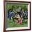 Tea party in colonial New England-Howard Pyle-Framed Giclee Print