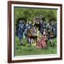 Tea party in colonial New England-Howard Pyle-Framed Giclee Print