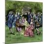 Tea party in colonial New England-Howard Pyle-Mounted Giclee Print