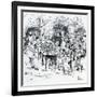 Tea party in colonial New England-Howard Pyle-Framed Giclee Print