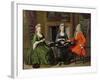 Tea Party-Nicolaes Verkolje-Framed Giclee Print