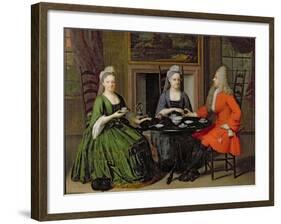 Tea Party-Nicolaes Verkolje-Framed Giclee Print