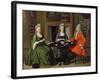 Tea Party-Nicolaes Verkolje-Framed Giclee Print