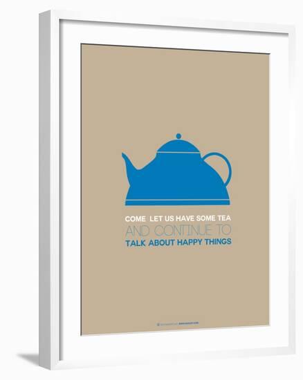 Tea Poster Blue-NaxArt-Framed Art Print