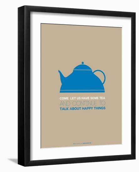 Tea Poster Blue-NaxArt-Framed Art Print