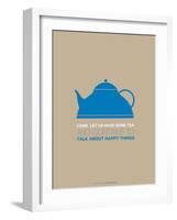 Tea Poster Blue-NaxArt-Framed Art Print